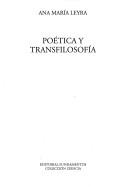Front cover of Poética y transfilosofía by Ana María Leyra