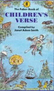 Front cover of The Faber Book of Children's Verse by Janet Adam Smith