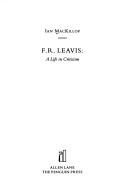 Front cover of F.R. Leavis by I. D. MacKillop