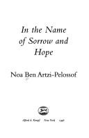 Front cover of In the name of sorrow and hope by Noa Ben Artzi-Pelossof