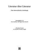 Front cover of Literatur über Literatur by Sigurd Paul Scheichl