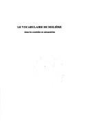 Front cover of Le vocabulaire de Molière dans les comédies en alexandrins by Britt-Marie Kylander