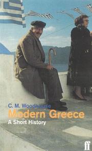 Front cover of Modern Greece by C. M. Woodhouse