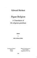 Front cover of Pagan religion by Herbert of Cherbury, Edward Herbert Baron