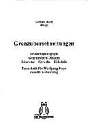 Front cover of Grenzüberschreitungen by Gerhard Härle