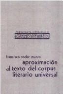 Front cover of Aproximación al texto del corpus literario universal by Francisco Nodar Manso