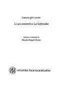 Cover of Li sei contenti ; e, La Sofonisba by Galeotto Del Carretto