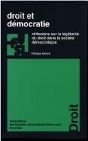 Front cover of Droit et democratie by Philippe Gérard