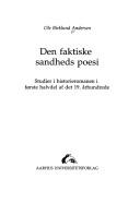 Front cover of Den fakstiske sandheds poesi by Ole Birklund Andersen