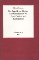 Cover of Der Begriff von Mythos und Wissenschaft bei Ernst Cassirer und Kurt Hübner by Markus Tomberg