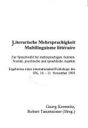 Front cover of Literarische Mehrsprachigkeit by Georg Kremnitz