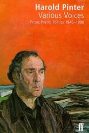 Cover of Various Voices by Harold Pinter