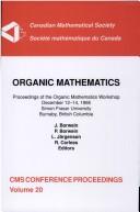 Front cover of Organic mathematics by Organic Mathematics Workshop (1995 Simon Fraser University)