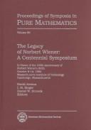 Front cover of The legacy of Norbert Wiener by Norbert Wiener