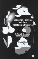 Cover of Economic theories and their relational structures by Erwin Klein