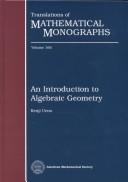 Cover of An Introduction to Algebraic Geometry (Translations of Mathematical Monographs) by Kenji Ueno
