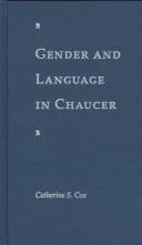 Front cover of Gender and language in Chaucer by Catherine S. Cox