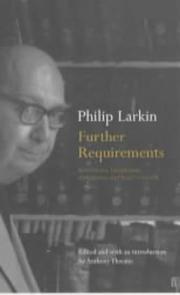 Cover of Further requirements by Philip Larkin
