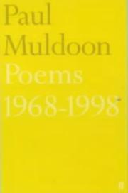 Cover of Poems by Paul Muldoon - undifferentiated