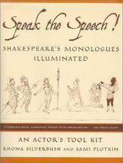 Cover of Speak the speech! by Rhona Silverbush