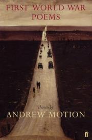 Cover of First World War poems by Andrew Motion