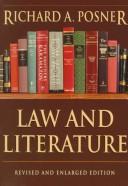 Front cover of Law and literature by Richard A. Posner