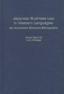 Front cover of Japanese business law in western languages by Harald Baum