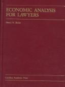 Front cover of Economic analysis for lawyers by Henry N. Butler