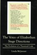 Cover of The voice of Elizabethan stage directions by Linda McJannet