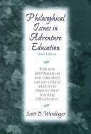Front cover of Philosophical issues in adventure education by Scott D. Wurdinger
