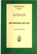 Front cover of Don Giovanni a più voci by Anna Maria Finoli