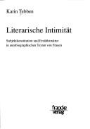 Cover of Literarische Intimität by Karin Tebben