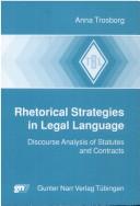 Front cover of Rhetorical strategies in legal language by Anna Trosborg