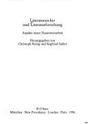 Cover of Literaturarchiv und Literaturforschung by Christoph König