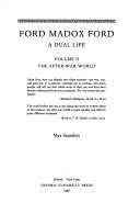 Cover of Ford Madox Ford by Max Saunders