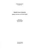 Cover of Health care in Jamaica by Victor Lavy
