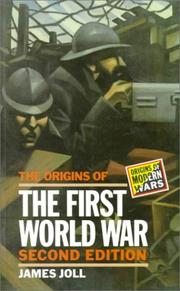 Cover of The Origins of the First World War by James Joll