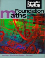 Cover of Foundation maths by Tony Croft