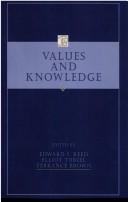 Cover of Values and Knowledge by Edward S. Reed