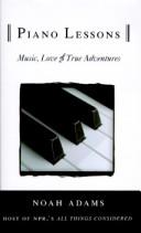 Cover of Piano lessons by Noah Adams