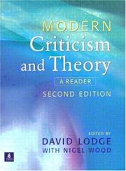 Cover of Modern criticism and theory by Unknown