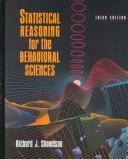 Cover of Statistical reasoning for the behavioral sciences by Richard J. Shavelson