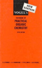 Cover of Vogel's textbook of practical organic chemistry by Arthur Israel Vogel