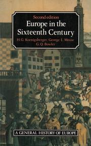 Cover of Europe in the sixteenth century by H. G. Koenigsberger