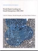 Front cover of World Bank lending for small enterprises, 1989-1993 by Leila Webster