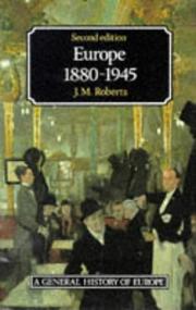 Front cover of Europe, 1880-1945 by John Morris Roberts