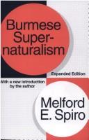 Cover of Burmese supernaturalism by Spiro, Melford E.