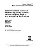 Cover of Experimental and numerical methods for solving ill-posed inverse problems by Michael A. Fiddy