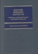 Front cover of Business research handbook by Kathy Shimpock-Vieweg