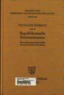 Front cover of Republikanische Personennamen by Nicoline Hörsch